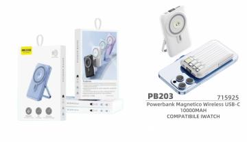 ELLITECK PB203 Powerbank Magnetico Wireless USB-C10000MAH COMPATIBILE IWATCH